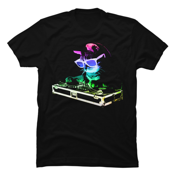 cat with sunglasses t shirt